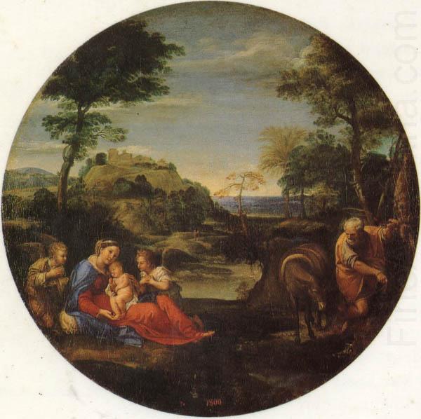 Annibale Carracci The Holy Family Rests on the Fight into Egypt china oil painting image